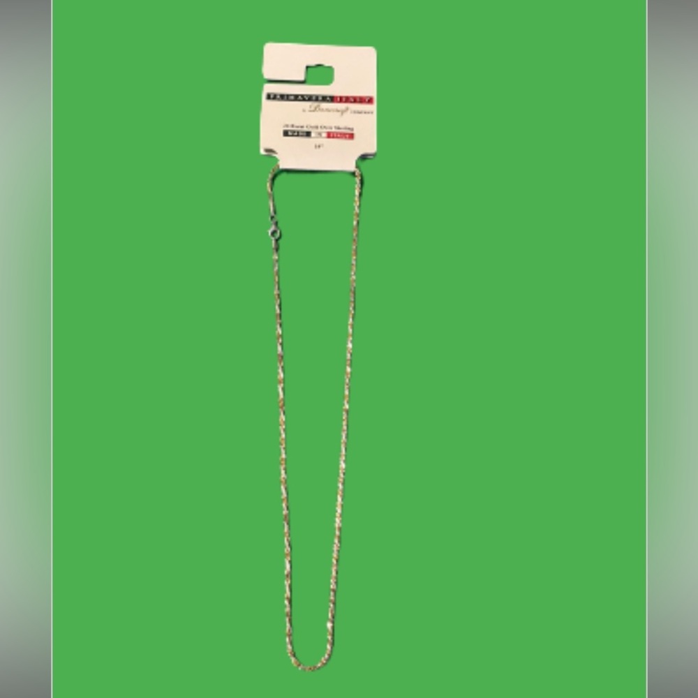 Primavera 24 Karat Over Sterling Sparkle Chain Necklace